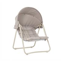 HÄNGESESSEL mit Sonnenschutz OGS62-MI - Ahornfarben, Fell/Metall (108/163/126cm) - SoBuy