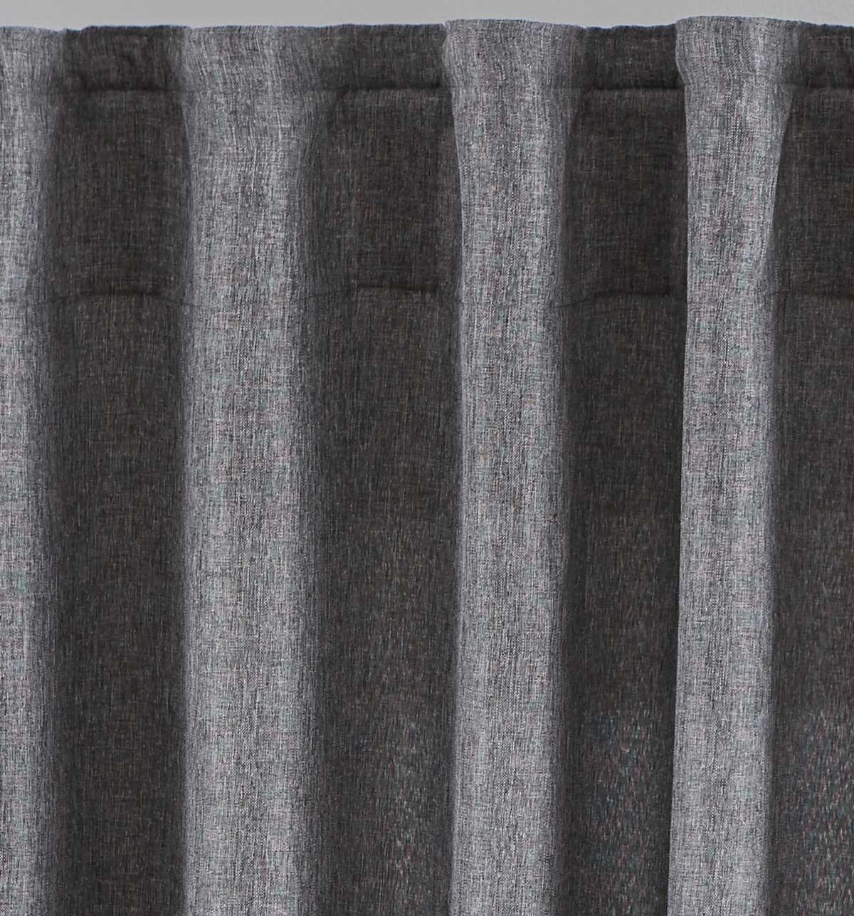 SCHLAUFENGARDINE 2ER SET »Jena« HxB 145x140 cm Grau - Grau, Textil (140/145cm) - Gardinenbox