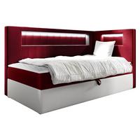 BOXBETT Gold Junior 3, Seite zum Öffnen des Bettkastens: Rechts - H3 - Rot/Weiß, Holz (90/200cm) - MIRJAN24