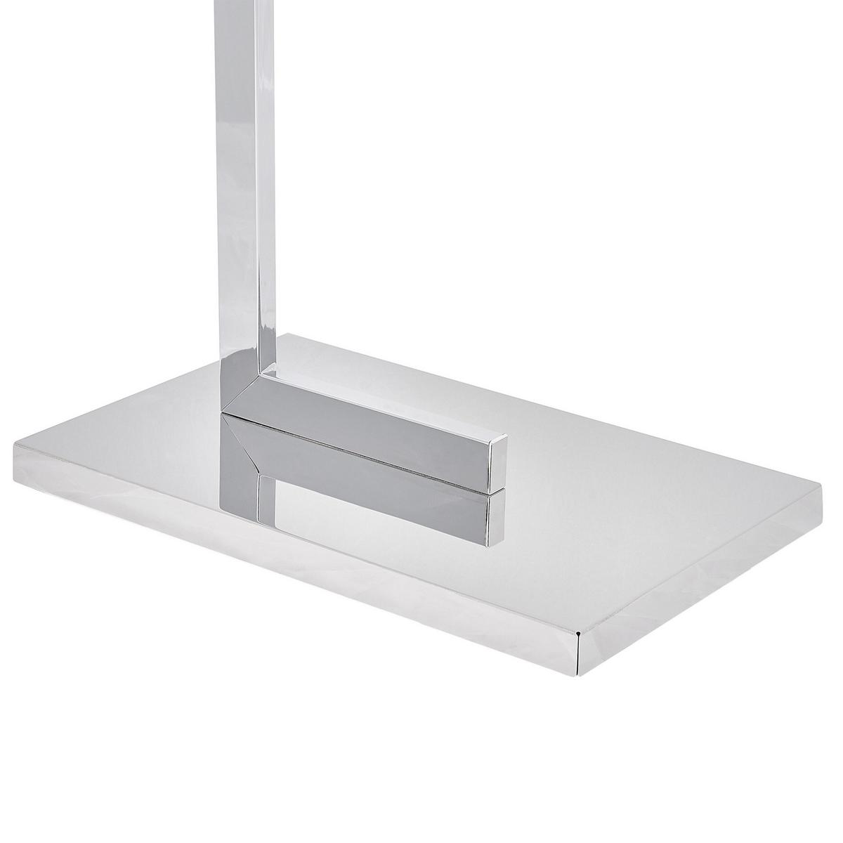HANDTUCHSTÄNDER Stahlsilber 45x86 cm Selva - Silberfarben, Metall (20/86/45cm) - Beliani