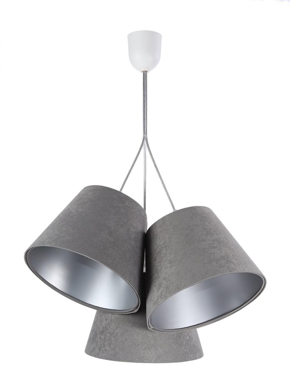 HÄNGELEUCHTE Grau 26/19 cm - Silberfarben, Kunststoff (26/0.8/19cm) - ONZENO