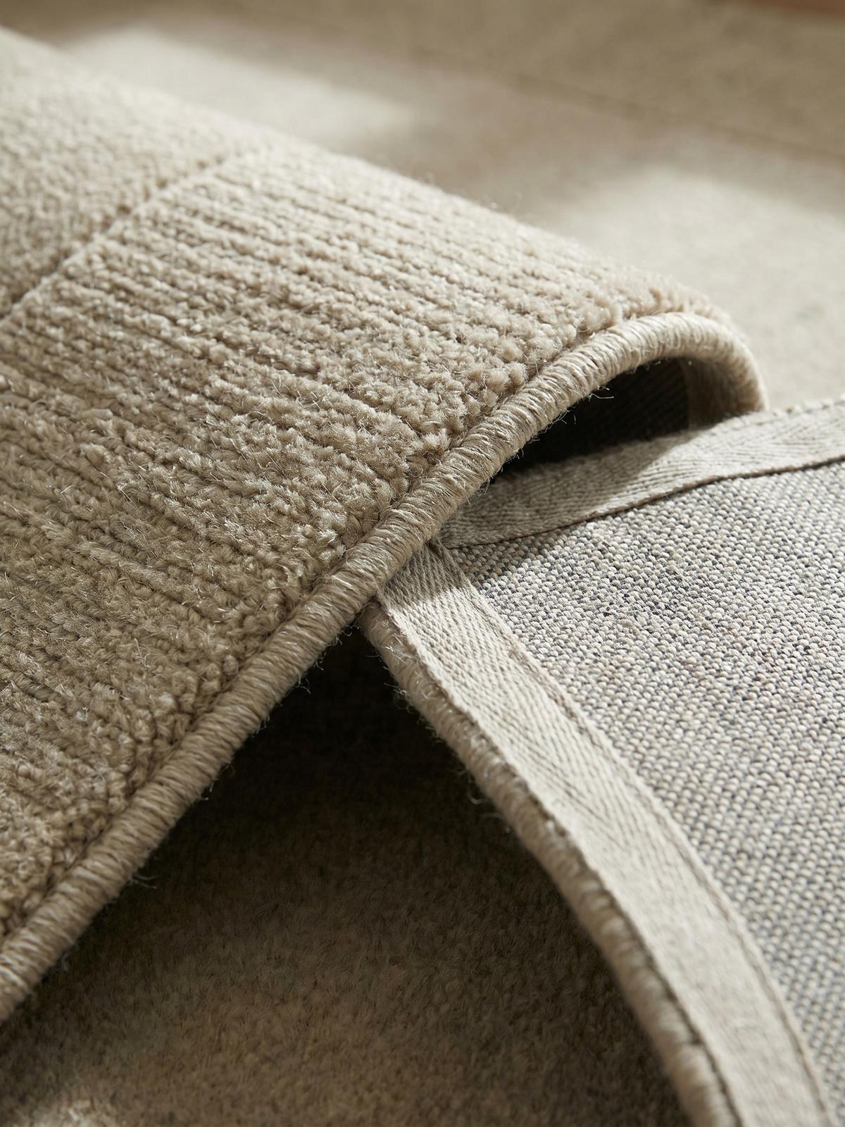 WOLLTEPPICH MOLE, einfarbig, Natur, 60 x 230 cm - Beige, Textil (230/60cm) - KADIMA DESIGN