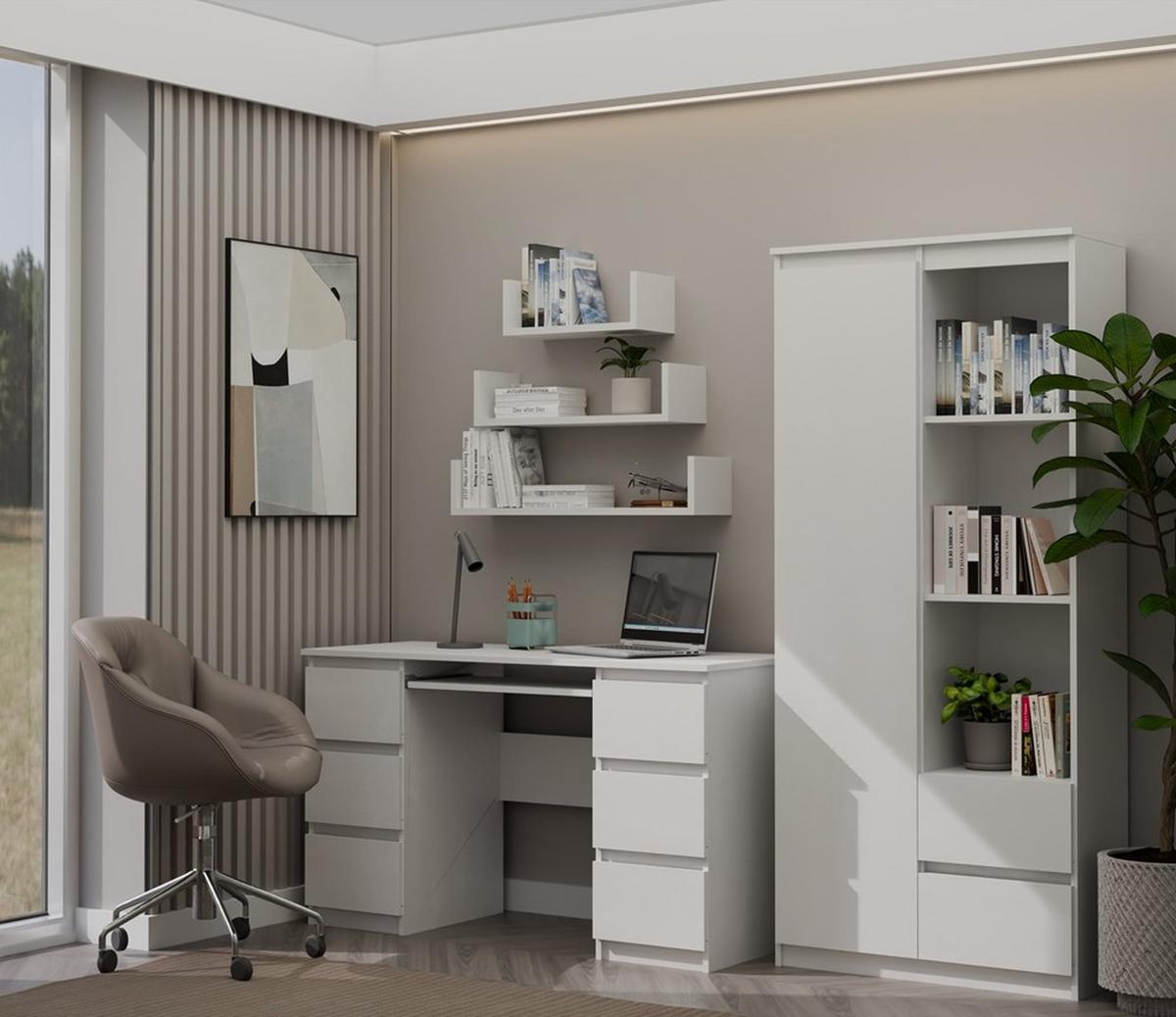 BÜCHERREGAL Weiß 80/180/35 - Weiß, Holzwerkstoff (80/180/35cm) - RAUMHIRSCH FURNITURE