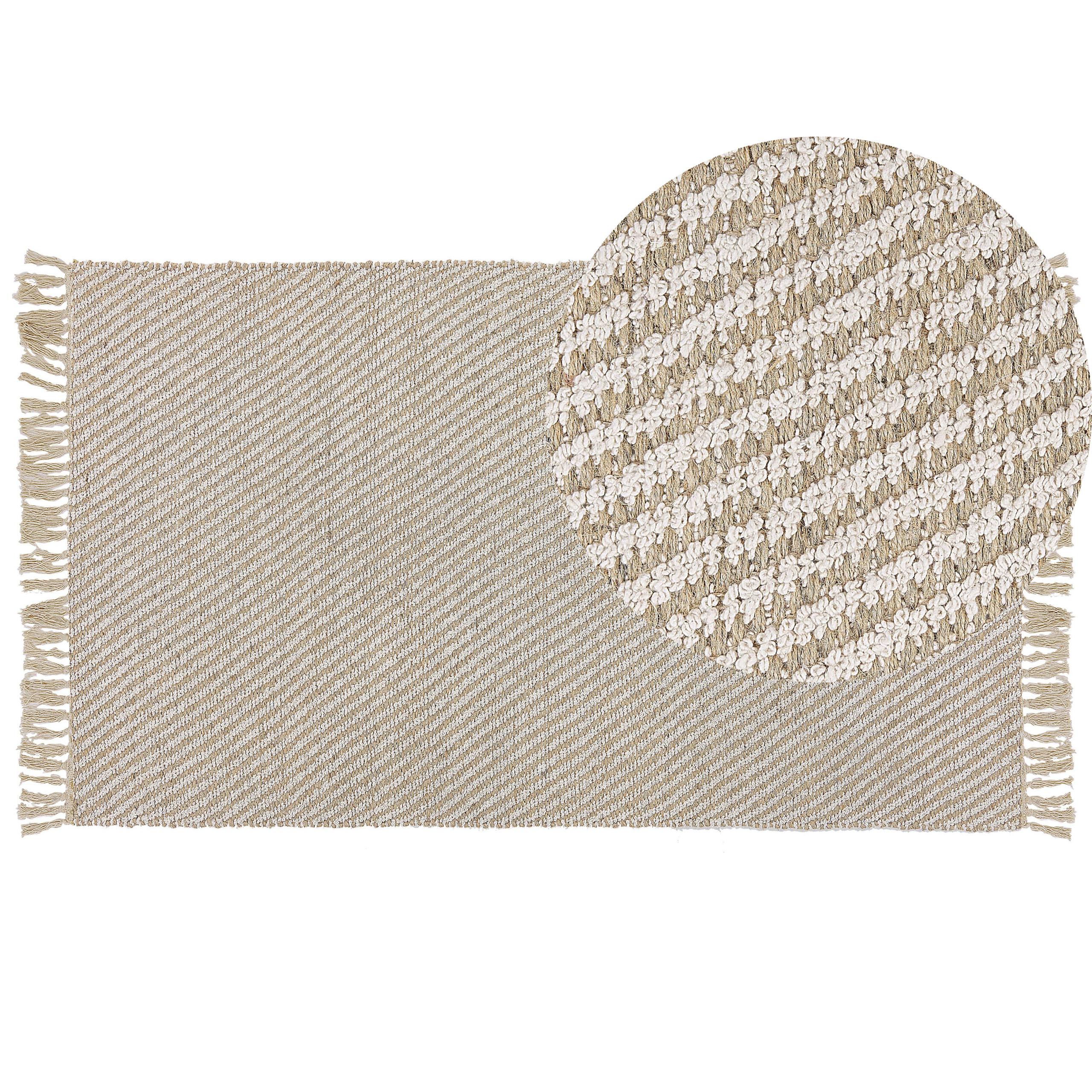 KURZFLOR-TEPPICH Aladag 150/80 cm - Beige, Naturmaterialien (80/150cm) - Beliani