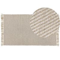 KURZFLOR-TEPPICH Aladag 150/80 cm - Beige, Naturmaterialien (80/150cm) - Beliani