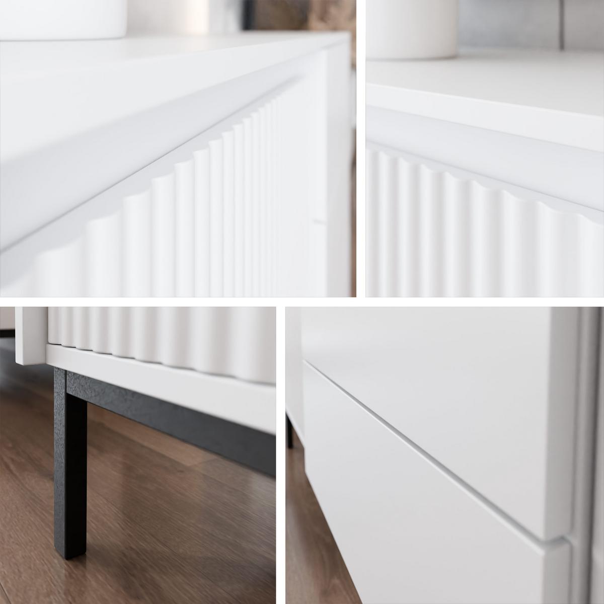 SIDEBOARD Ozmi 2D3SZ - Schwarz, Holzwerkstoff/Metall (153/90/50cm) - MIRJAN24