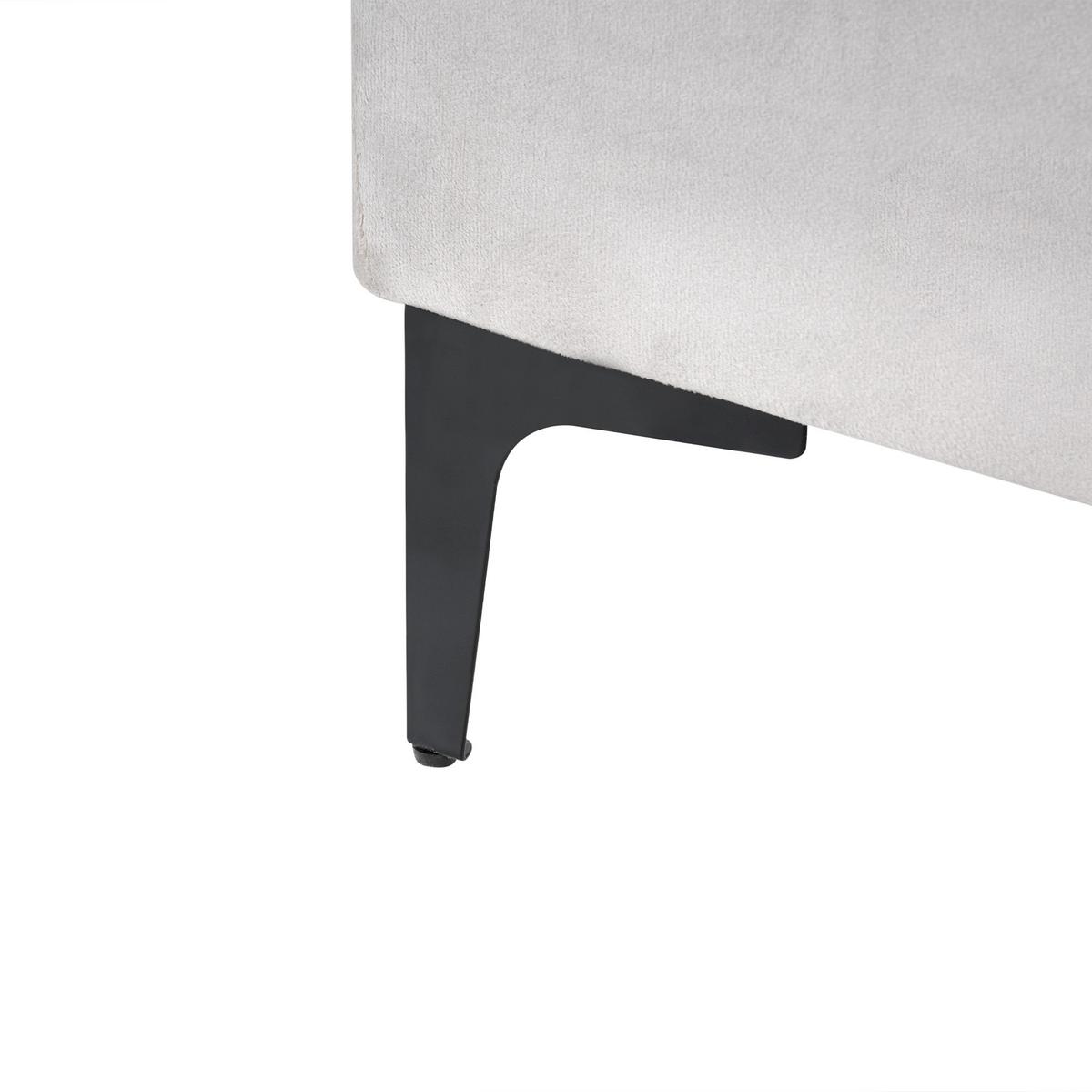 BETT mit Lattenrost 180/200 cm Hellgrau Suzette - Hellgrau, Textil (180/200cm) - Beliani