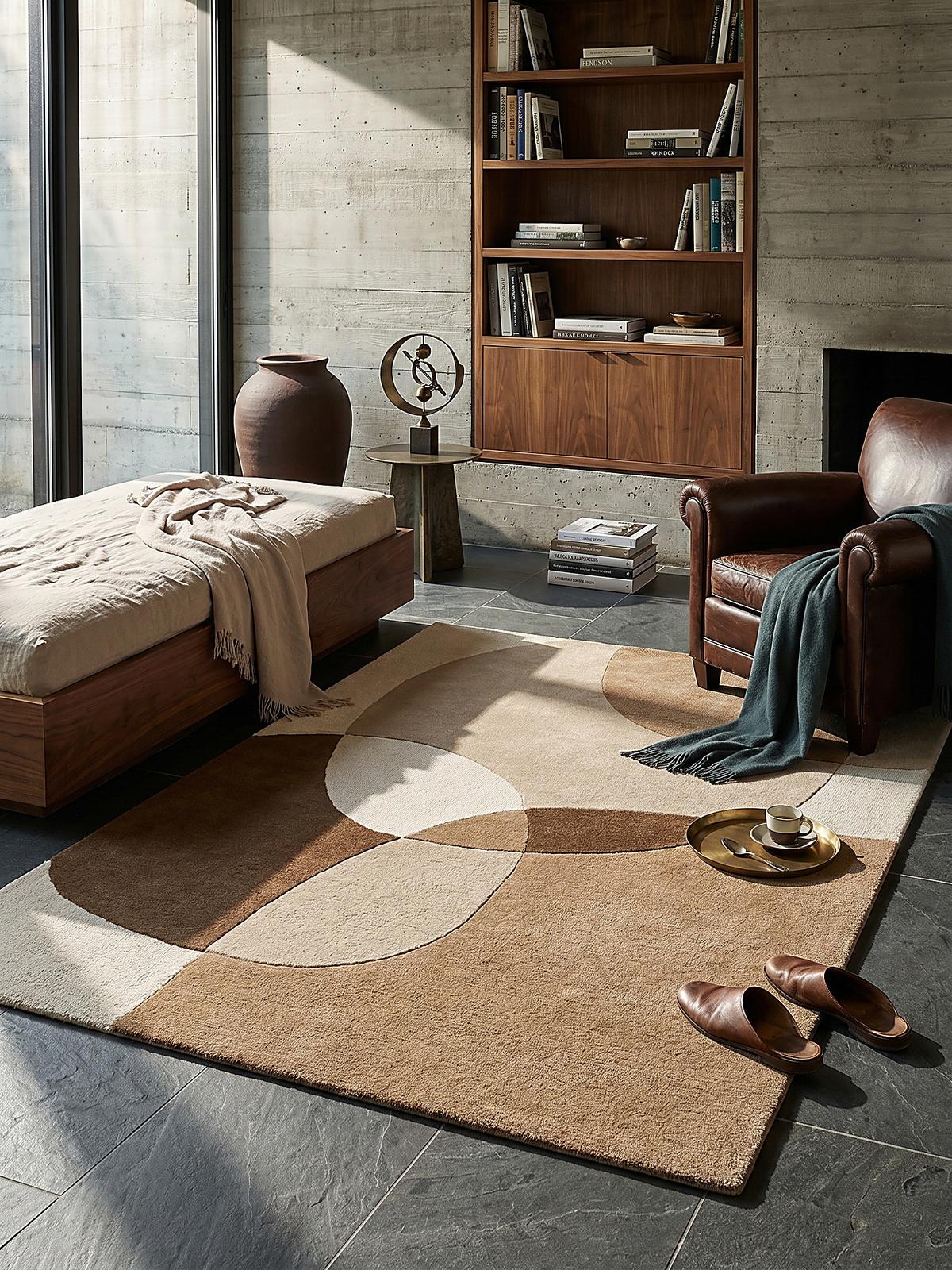 WOLLTEPPICH AIRE, abstrakt, aus Wolle, Bunt, 120 x 170 cm - Beige, Textil (170/120cm) - KADIMA DESIGN