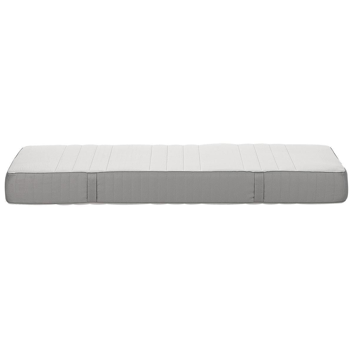 MEMORY-SCHAUMMATRATZE H3/4 Fest 80/200 cm Whisper - Weiß, Textil (80/200cm) - Beliani
