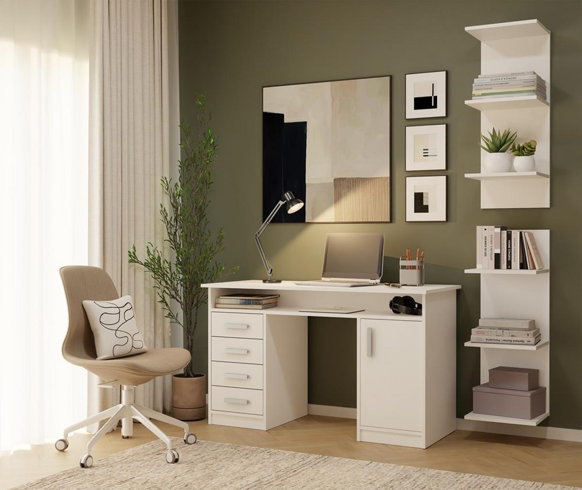BÜCHERREGAL Weiß 35/180/30 - Weiß, Holzwerkstoff (35/180/30cm) - RAUMHIRSCH FURNITURE