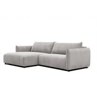 ECKSOFA TAUER 5-Sitzer, weiß - Schwarz/Weiß, Holzwerkstoff/Kunststoff (174/292cm) - Wozimo