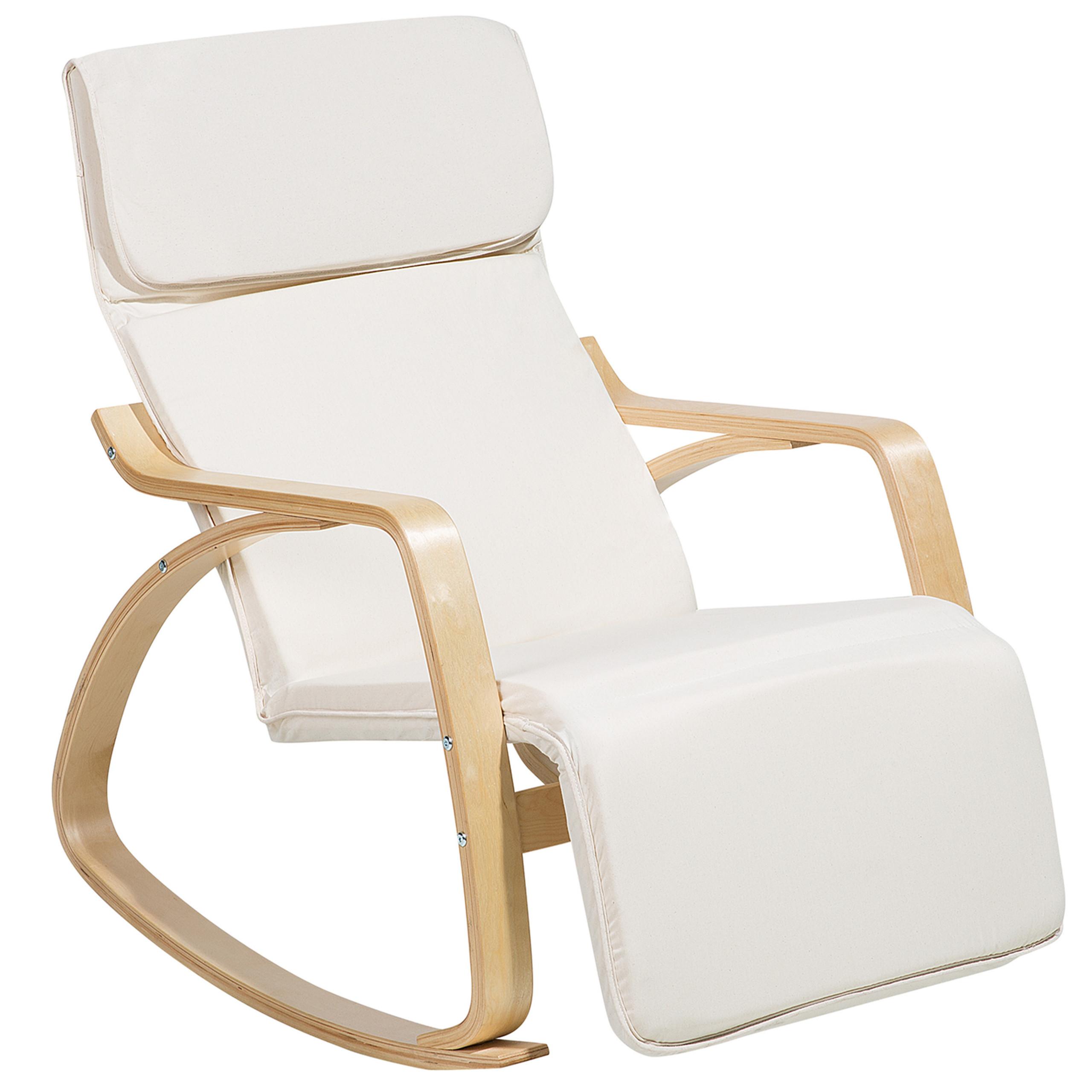 SCHAUKELSESSEL Polsterbezug Beige Weston - Beige, Holz/Textil (68/96/82cm) - Beliani
