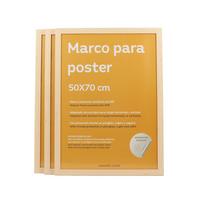 RAHMEN Set mit 3 aus MDF und Acrylglas Schutz und Aussteller für Fotografien, Bilder, Poster, Gemälde, Dekoration für Haus Farbe Hellholz A3 - Beige, Holz (29.7/3cm) - Nacnic