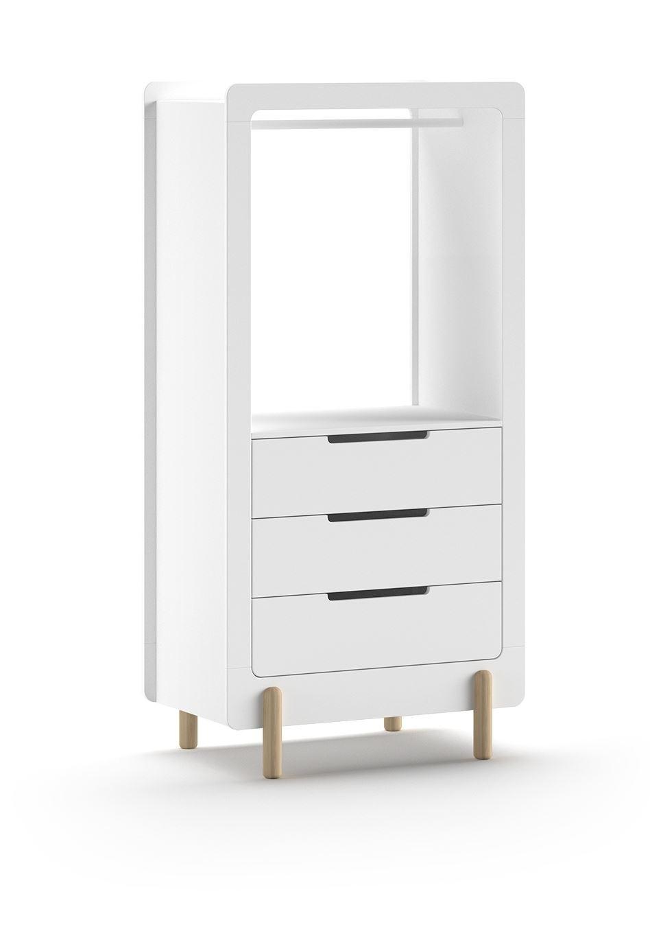 REGALSCHRANK Karyl 88x54x180 aus MDF in der Farbe Weiß - Weiß, Holzwerkstoff (88/180/54cm) - 58aufmkessel