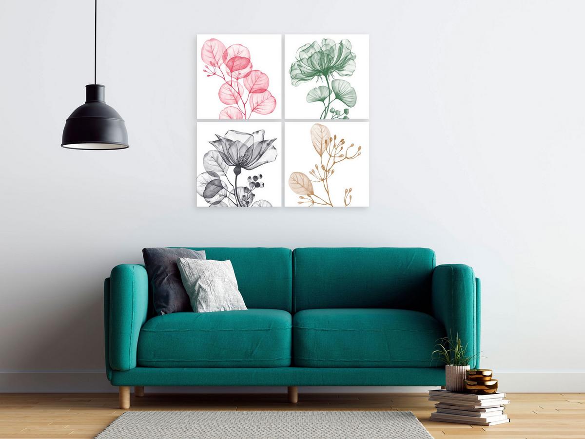 KUNSTDRUCK Bunt 40/40 cm - Multicolor, Textil (40/40cm) - KUNSTLOFT