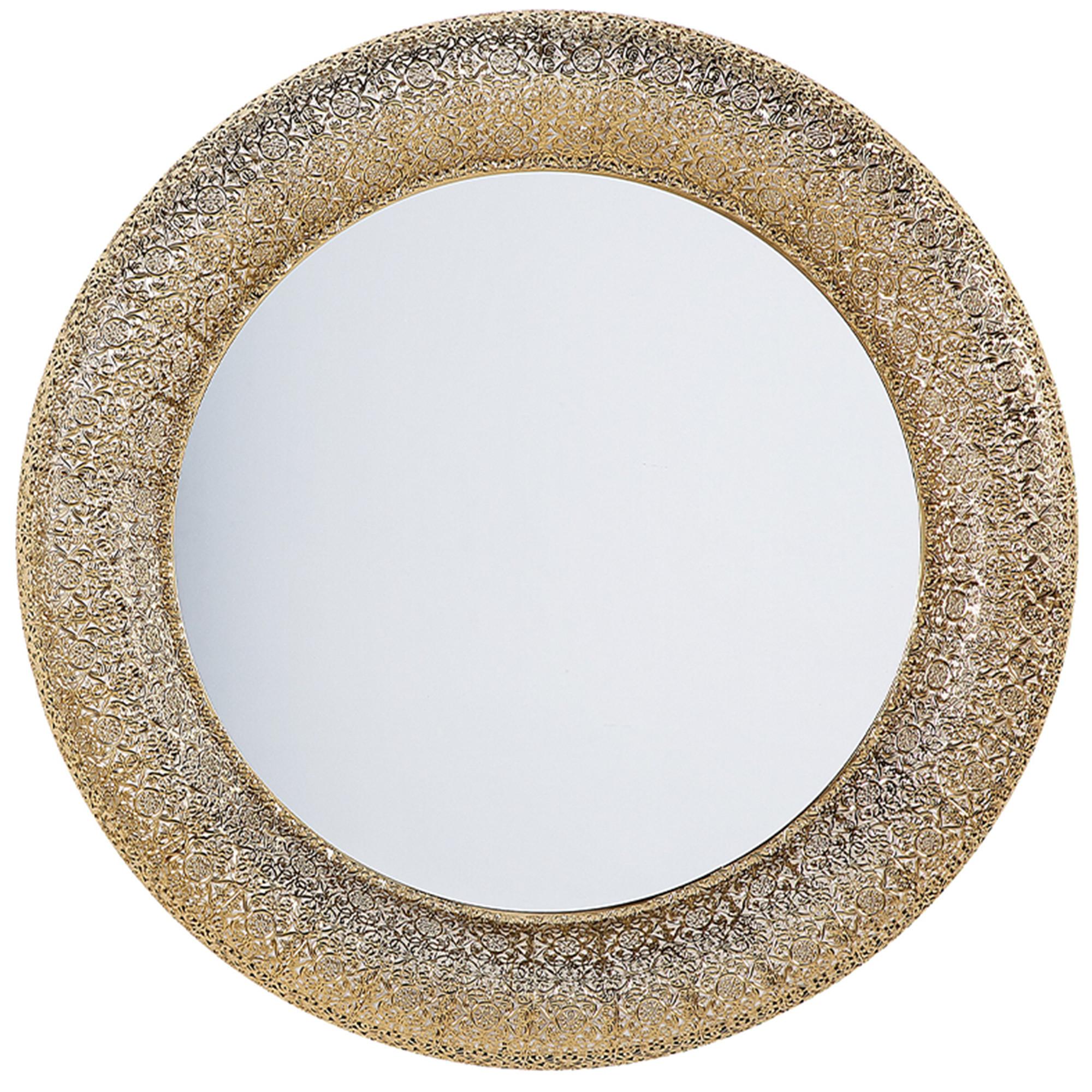 WANDSPIEGEL gold 80 cm Channay - Goldfarben, Metall (80/80/5cm) - Beliani