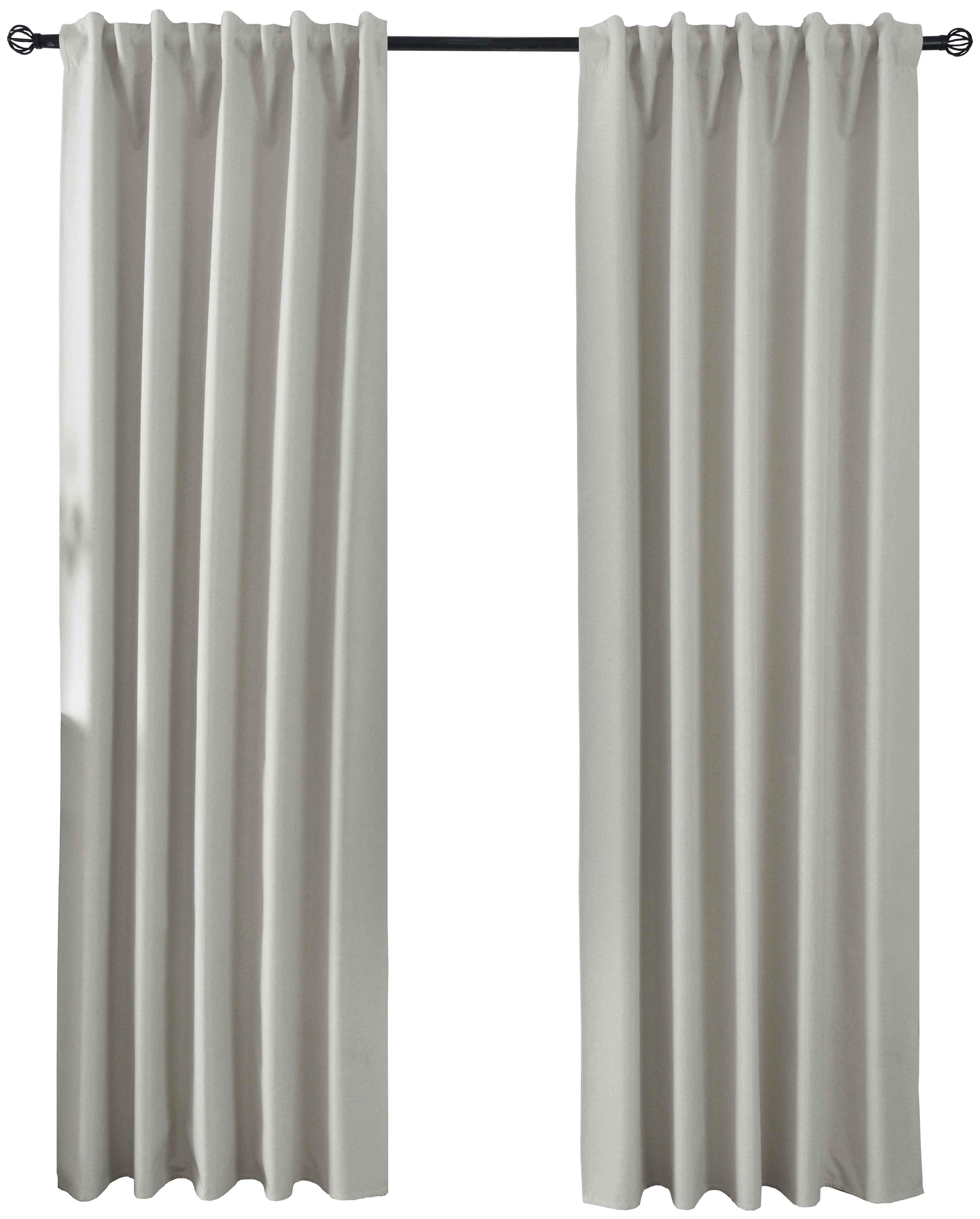 VORHANG 2ER SET BOSTON DARK HxB 245x140 cm Creme - Creme, Textil (140/245cm) - Gardinenbox
