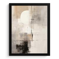 POSTER MIT RAHMEN Abstrakt - Kunst - Grau Bilderrahmen 30x40 cm - Hellgrau, Papier (30/40cm) - MuchoWow