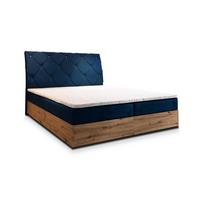 BOXBETT VELLANO 160x200 cm mit Matratze und Topper - Blau - Blau, Holz (160/200cm) - MASSENO