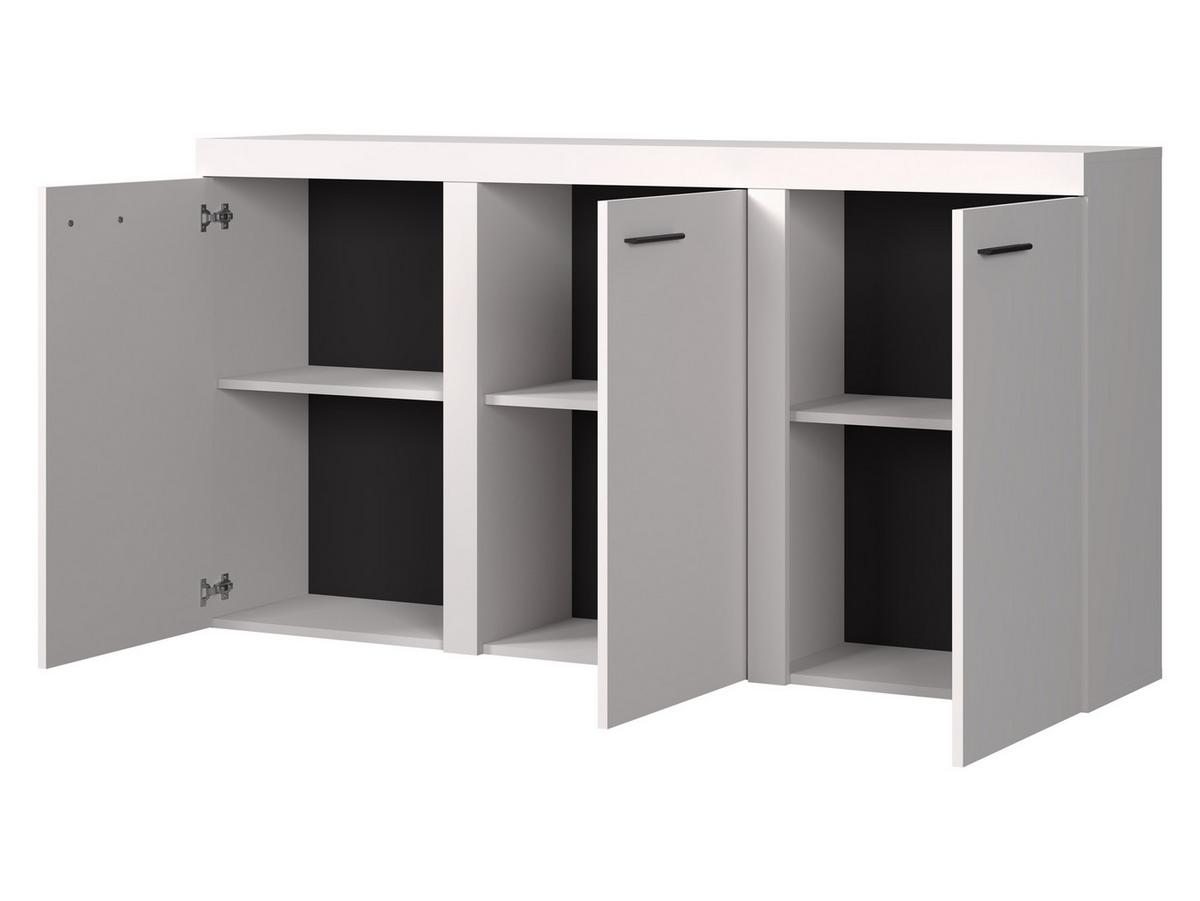 KOMMODE Rumba 3F2 - Weiß/Grau, Holzwerkstoff (149/82/40cm) - MIRJAN24
