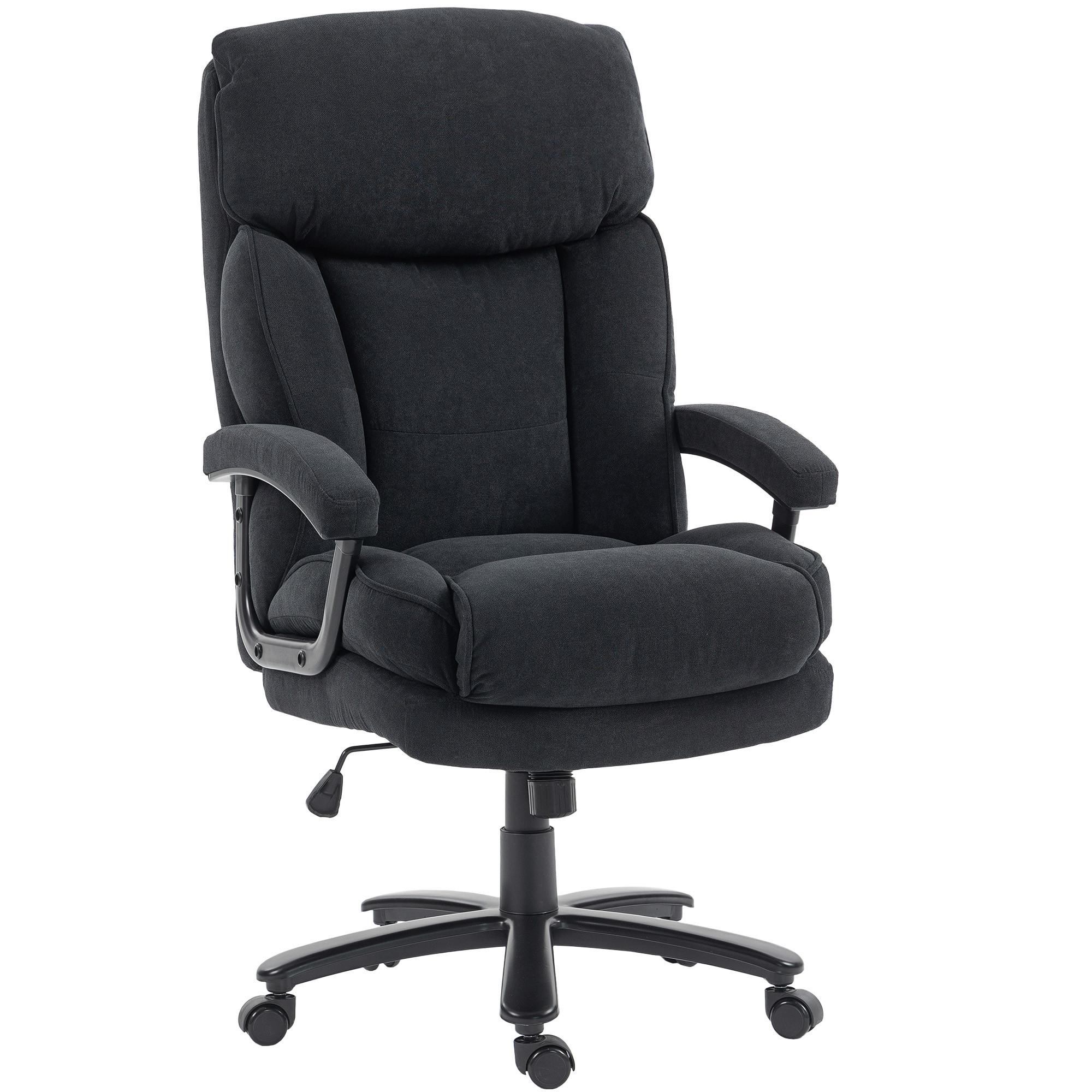 CHEFSESSEL Polyester Schwarz - Schwarz, Textil/Metall (68.5/125/79cm) - HOMCOM