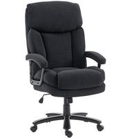 CHEFSESSEL Polyester Schwarz - Schwarz, Textil/Metall (68.5/125/79cm) - HOMCOM