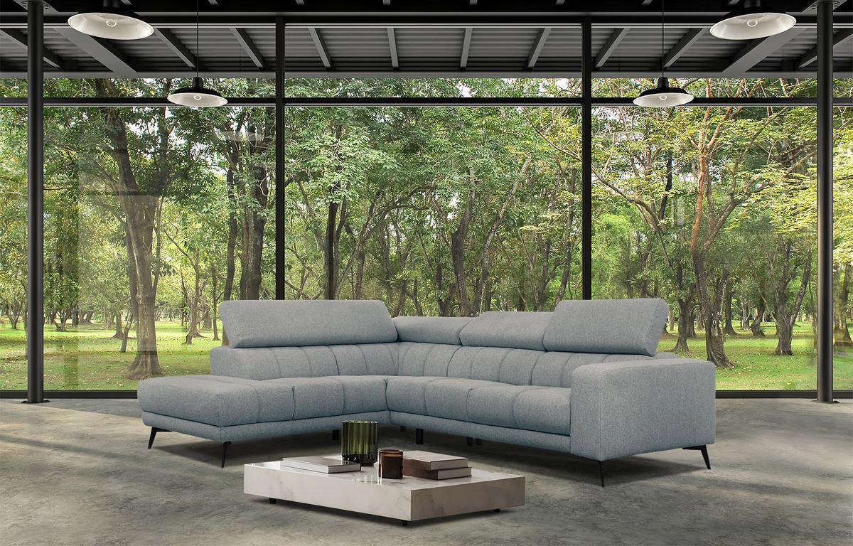 ECKSOFA MORELLO 5-Sitzer, mintgrün - Schwarz/Mintgrün, Holzwerkstoff/Textil (158/269cm) - Wozimo