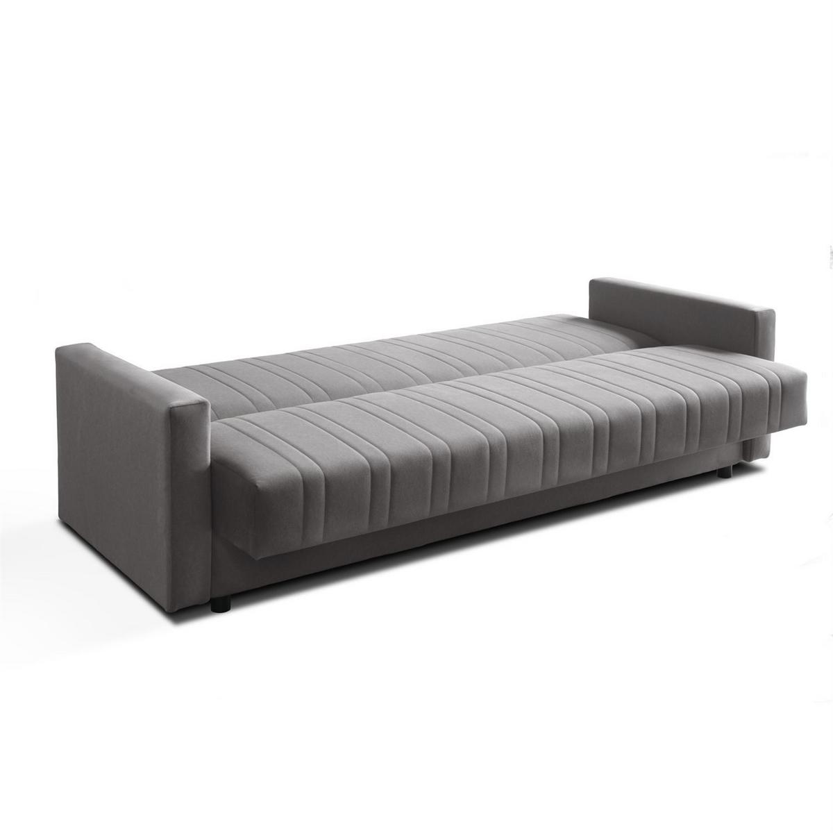 SCHLAFSOFA VERO MAX mit Schlaffunktion Castel 93 - Grau, Textil (191/88/90cm) - Lookway