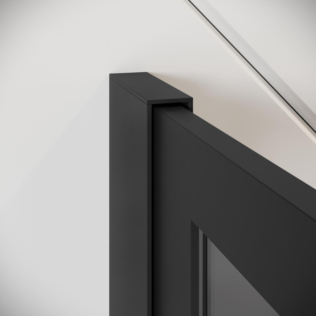 DUSCHWAND Essos - 100 x 200 cm - Schwarz - Walk-In Duschabtrennung aus Rauchglas - Anthrazit/Schwarz, Glas (100/200cm) - Badplaats