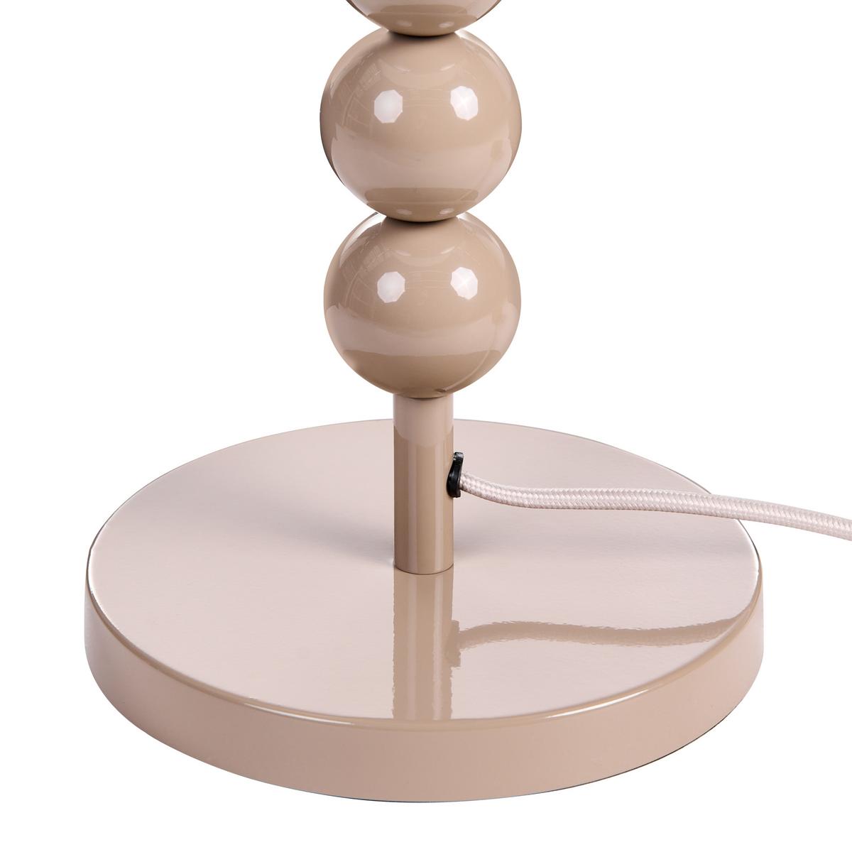 TISCHLAMPE Metall Beige Loky - Beige/Weiß, Textil (30/30/58cm) - Beliani