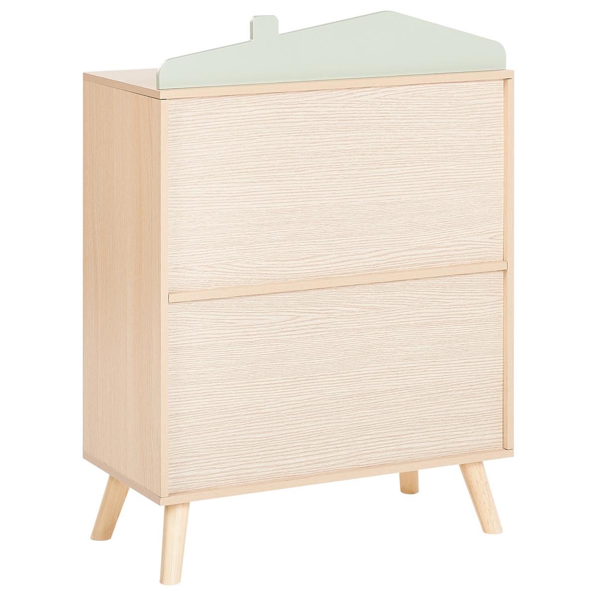REGAL 86 cm Hellgrün Lackey - Braun/Grün, Holzwerkstoff (60/86/30cm) - Beliani