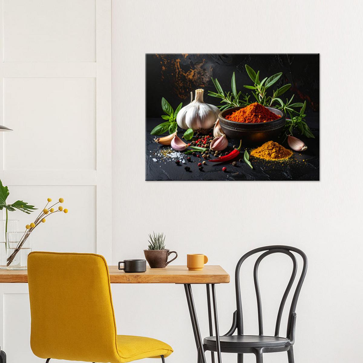LEINWANDBILD Essen & Trinken 120x80cm - Multicolor, Textil (120/80cm) - Feeby