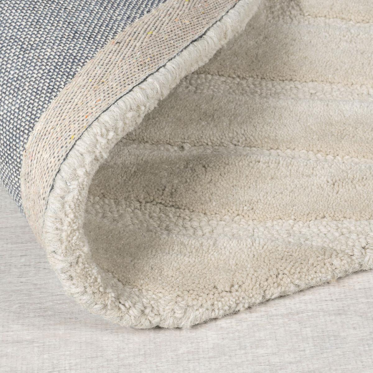 WOLLTEPPICH LEVEN, abstrakt, Beige, Ø 160 cm - Beige, Textil (160/160cm) - KADIMA DESIGN