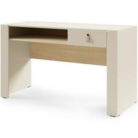 SCHREIBTISCH Sorella mit Schublade und offenem Regal, für Jugendzimmer, Macadamia + Eiche Mavelie - Eichefarben/Beige, Leder/Holzwerkstoff (52/120/76cm) - Beautysofa