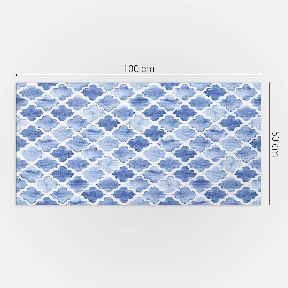 WANDPANEEL 100x50 cm selbstklebend Zanthor - Blau, Kunststoff (50/1.6/100cm) - Wallfluent
