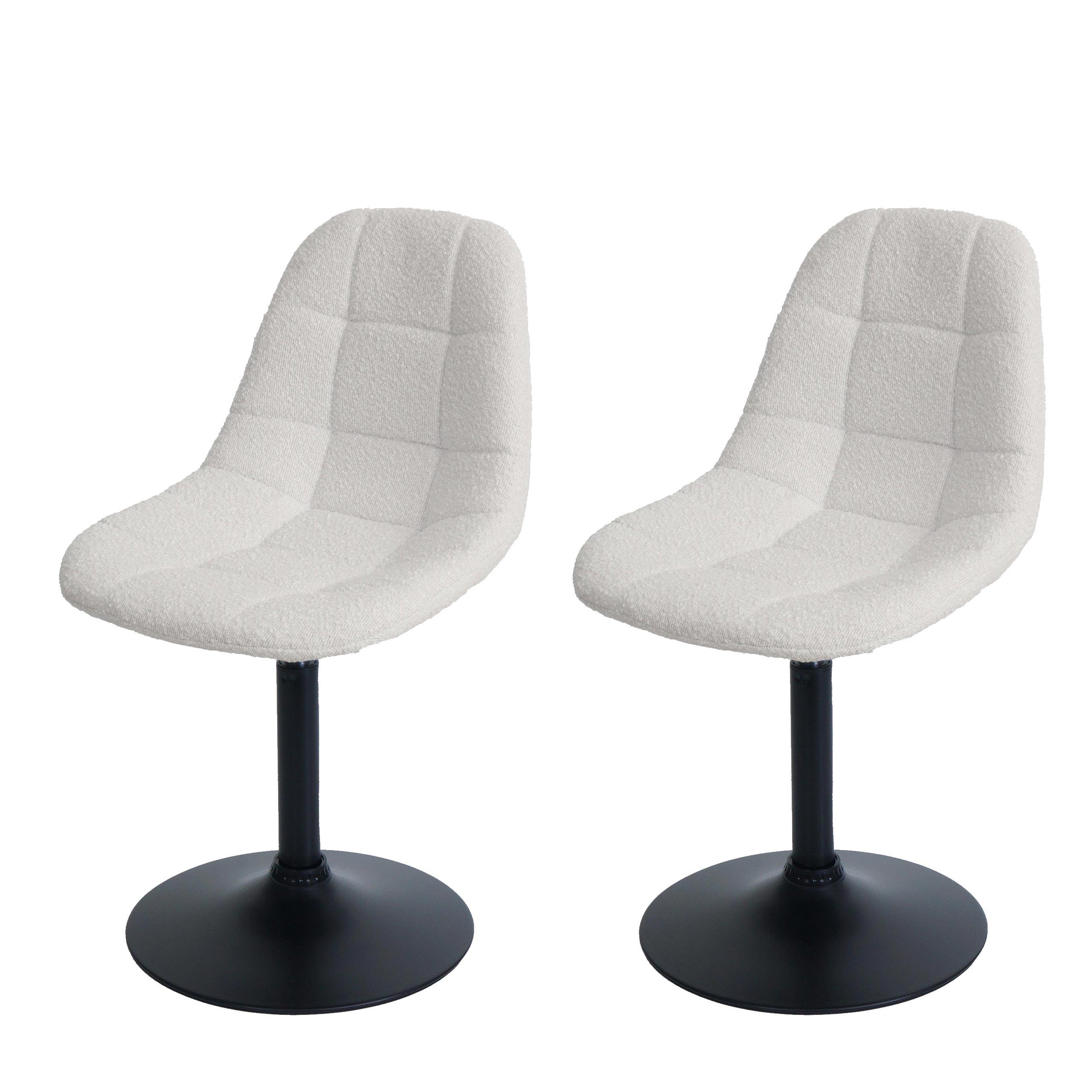 ESSZIMMERSTUHL Cremeweiß 2er-Set - Creme/Weiß, Textil (47/83/43cm) - MCW