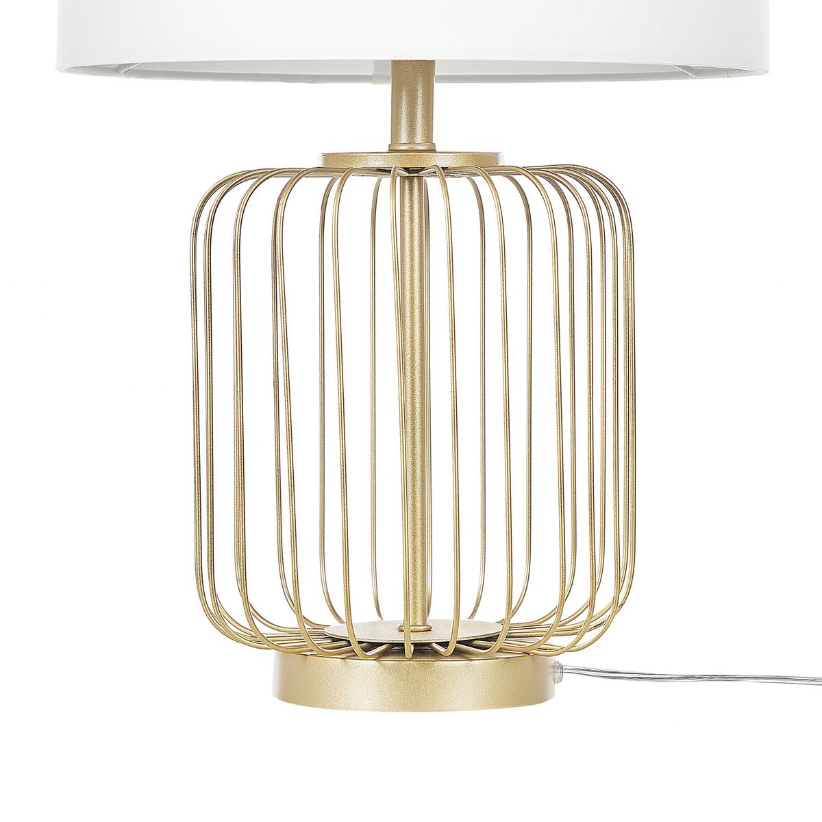 TISCHLAMPE Thouet 35/35/58 cm - Weiß, Metall (35/35/58cm) - Beliani