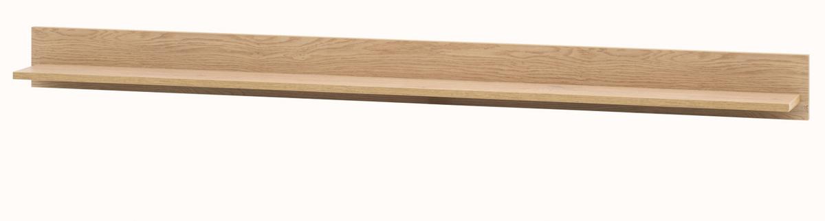 WANDBOARD Eiche, Wandregal 195 cm - Kaschmir/Eichefarben, Holzwerkstoff (195/15/17cm) - Furn.Design