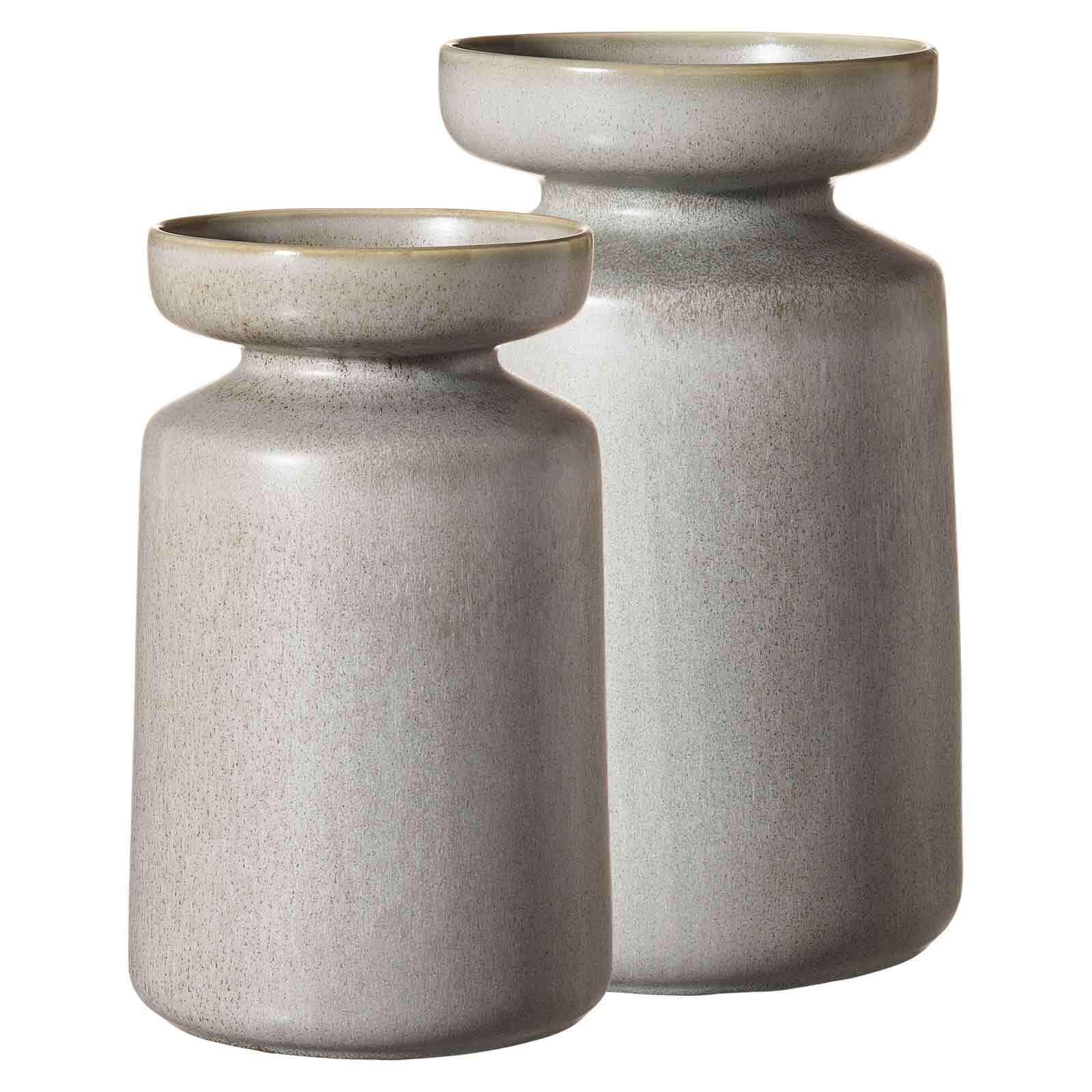 VASEN-SET Imperia grau 2-tlg. - Grau, Keramik (2cm) - Ritzenhoff Breker