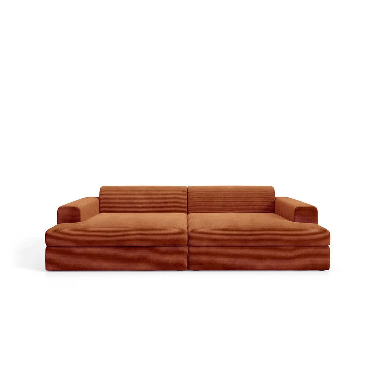 SOFA Paola 3 Sitzplätze Ziegelrot - Terracotta, Holz (272/86/167cm) - Petits-meubles