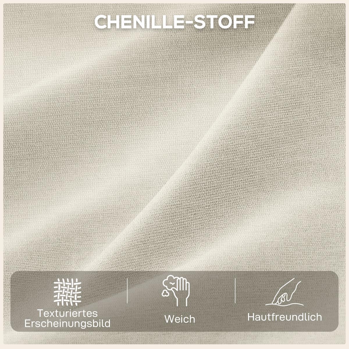 RELAXSESSEL Elektrisch mit Liegefunktion, Verstellbare Rückenlehne, Kopfstütze - Creme, Holzwerkstoff/Textil (78/105/91cm) - HOMCOM