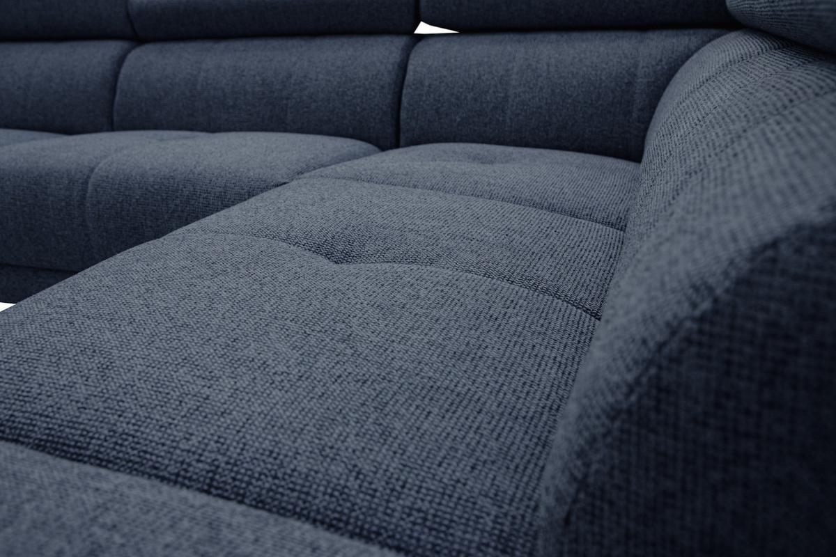 ECKSOFA FIERO 5-Sitzer mit 1 Relaxfunktion, dunkelblau - Dunkelblau, Holzwerkstoff/Textil (290/228cm) - Wozimo