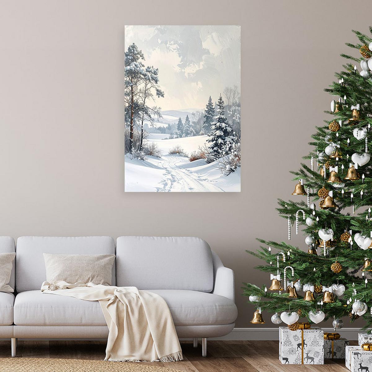 LEINWANDBILD Weihnachten 20x30cm - Weiß, Textil (20/30cm) - Feeby