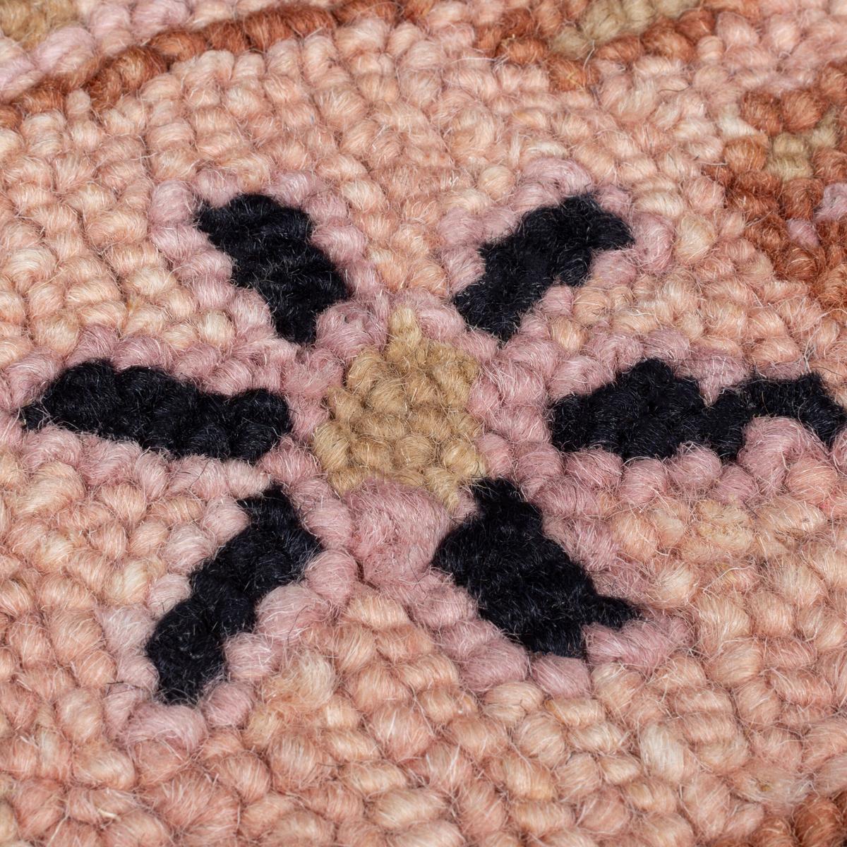 WOLLTEPPICH SOAR, mit Traditionelles Blumenmuster, Rosa-Schwarz, 160 x 230 cm - Rosa, Textil (230/160cm) - KADIMA DESIGN