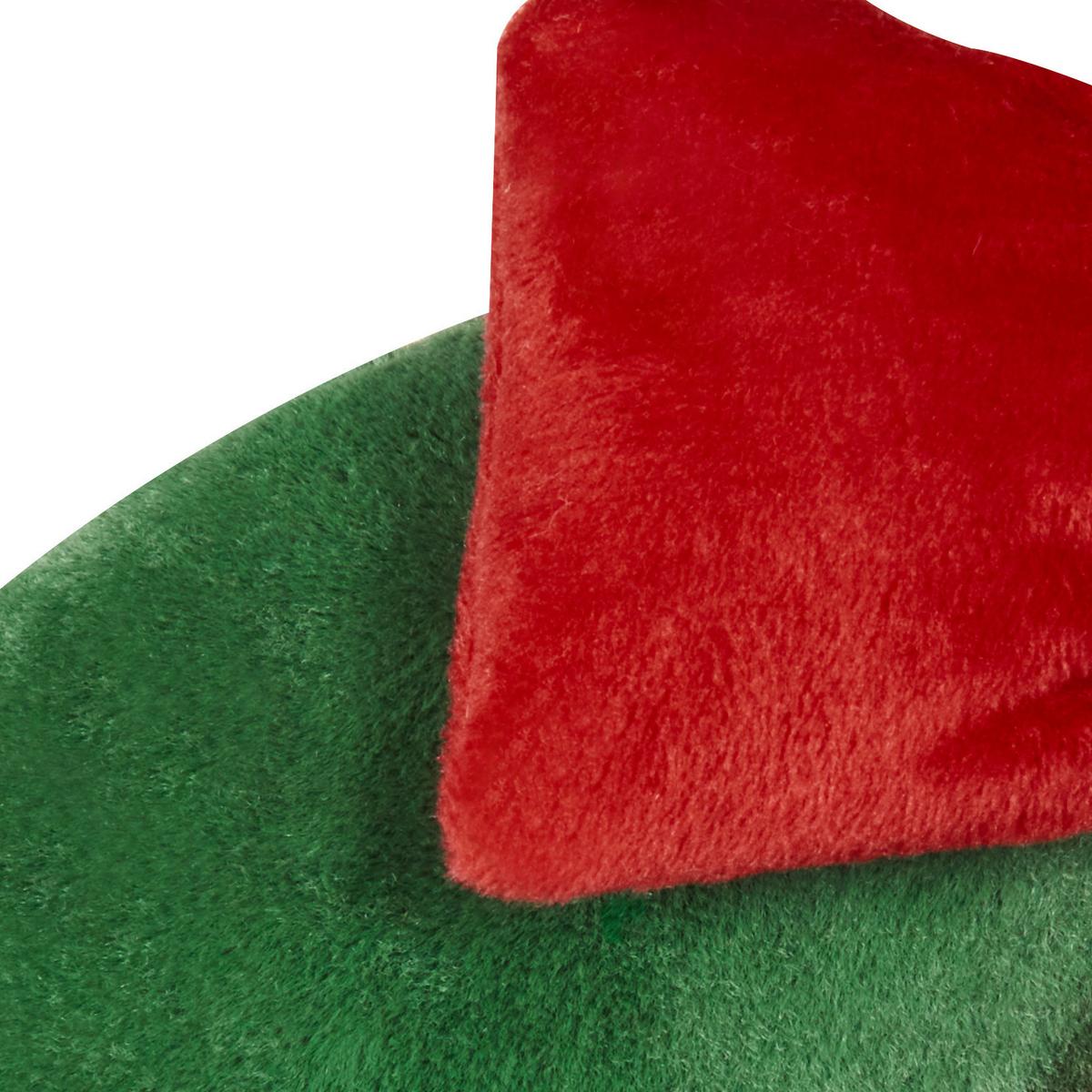 DEKOKISSEN 2er-Set Grün 45/45 cm Bonbon - Rot/Braun, Textil (45/45cm) - Beliani