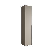 DREHTÜRENSCHRANK 236.7/50/47 1-türig - Kaschmir/Schwarz, Holz/Metall (50/236.7/47cm) - MÖBEL KRYSPOL