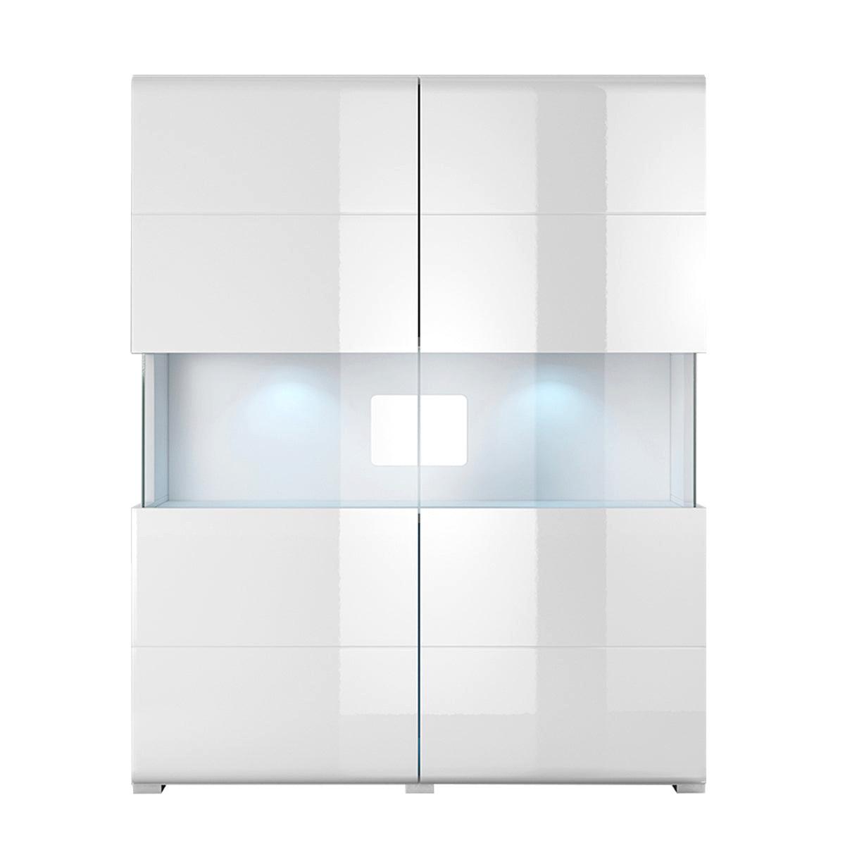 GESCHIRRSCHRANK Jules Weiß - Weiß, Holzwerkstoff (122/152/39cm) - Petits-meubles