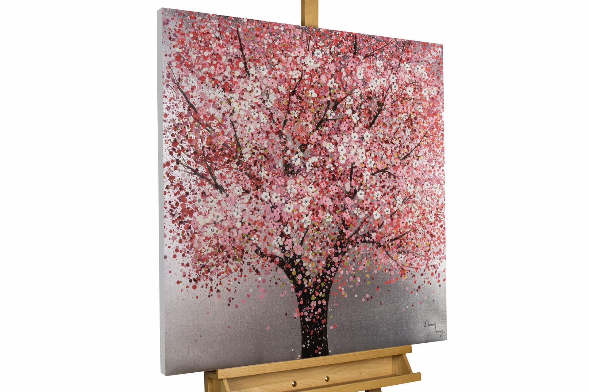 ÖLGEMÄLDE 80/80 cm - Pink, Holz/Textil (80/80cm) - KUNSTLOFT