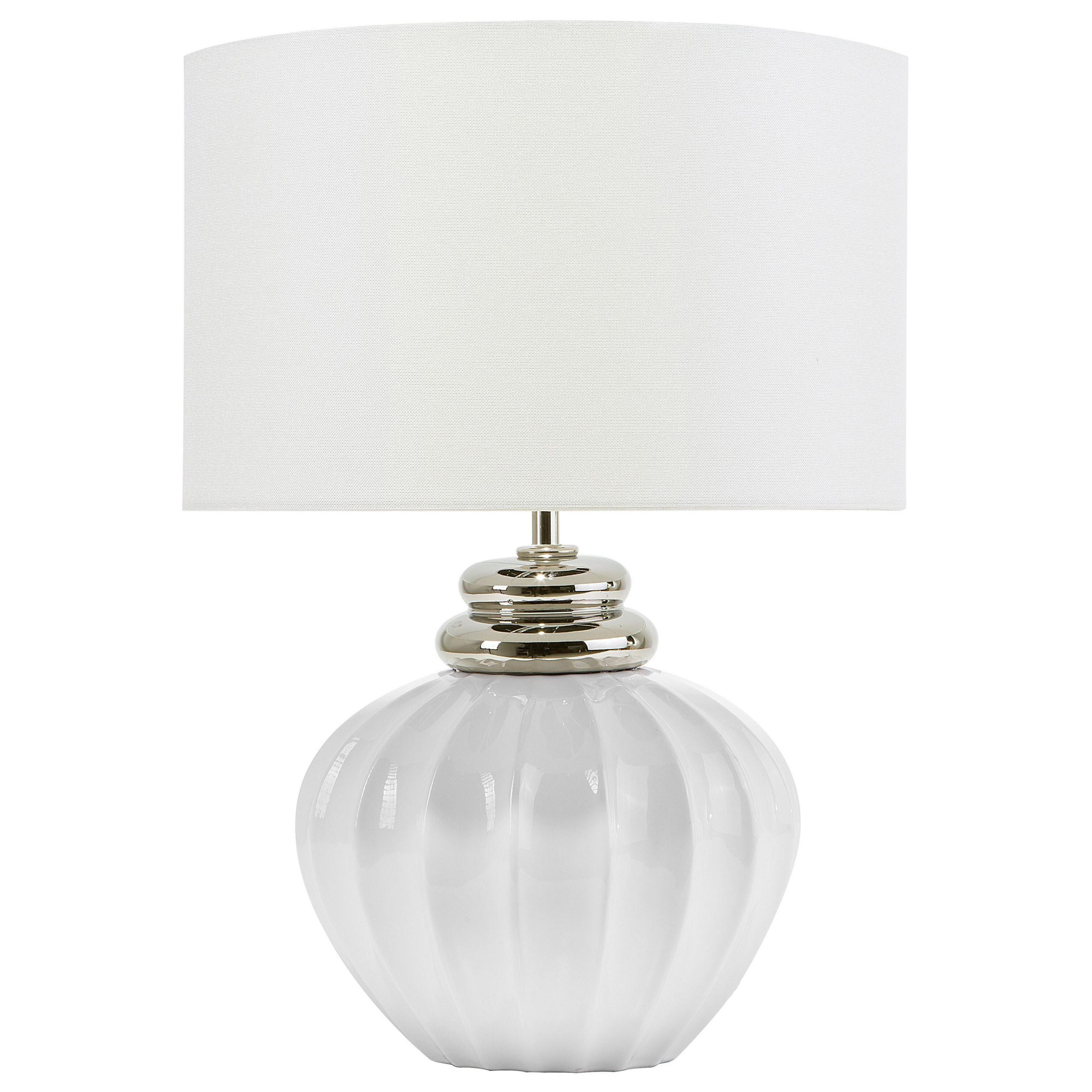TISCHLAMPE Neris 33/33/45 cm - Silberfarben, Keramik (33/33/45cm) - Beliani