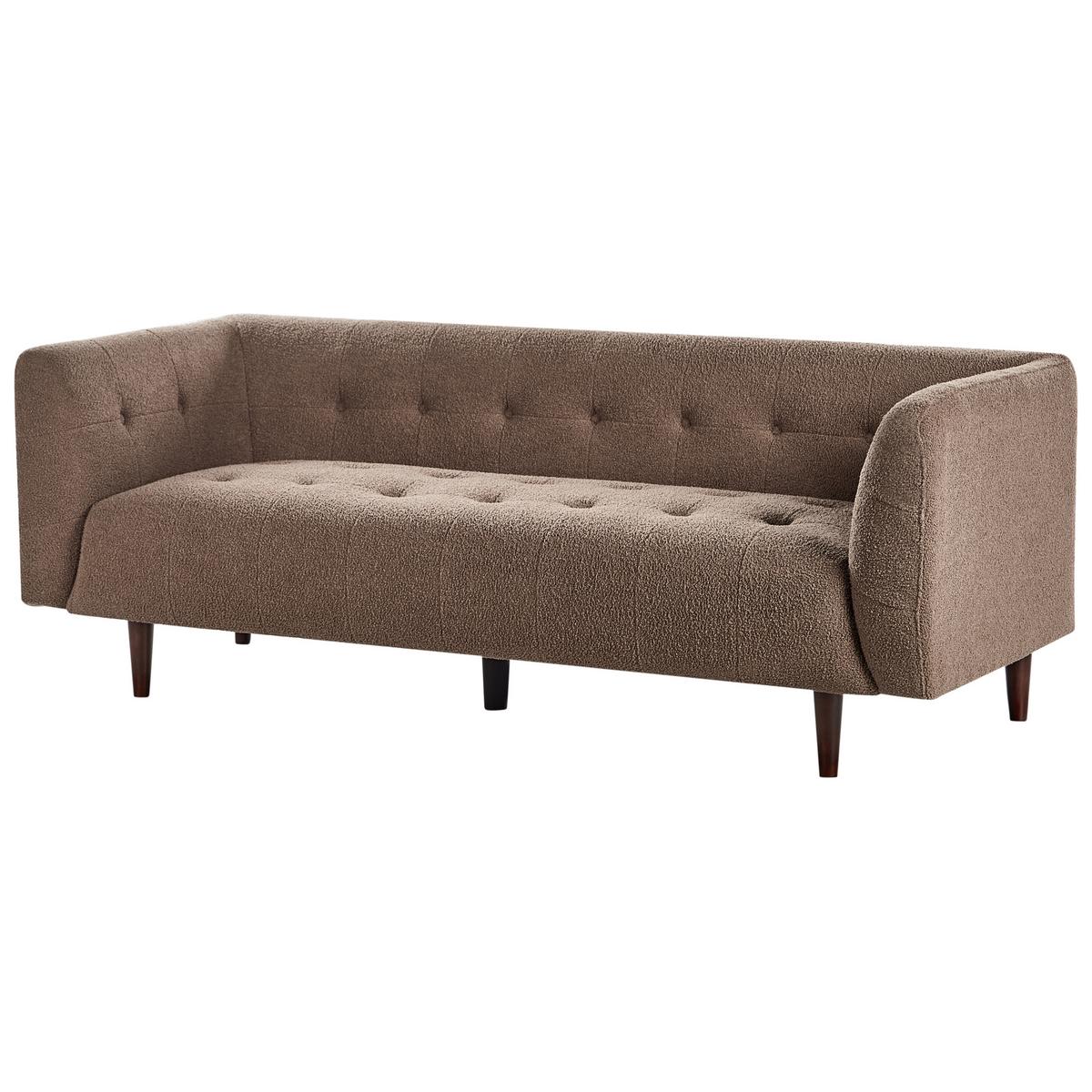 3-SITZER-SOFA Bouclé Braun Byske - Braun, Textil (200/73/78cm) - Beliani